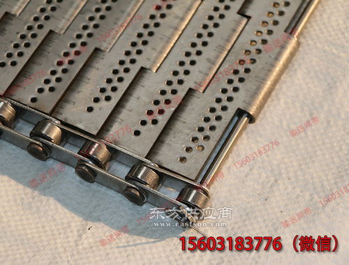 小型烘干機輸送顆粒用合頁式不銹鋼板沖孔通風(fēng)輸送板帶